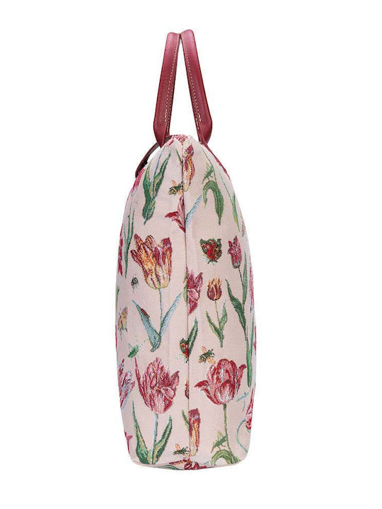 Tulip White Γυναικεία Τσάντα Shopper Λευκή