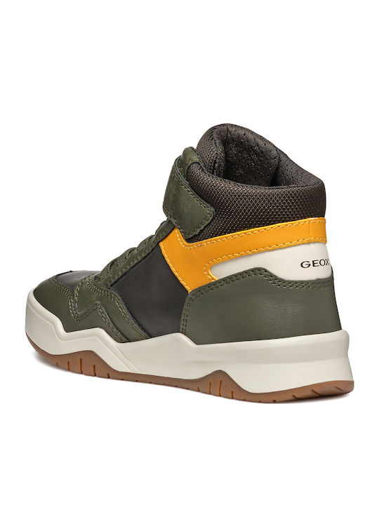 Perth Παιδικά Sneakers High Ανατομικά Χακί