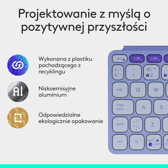 Logitech Keys-to-go 2 Wireless Keyboard Only English US Purple