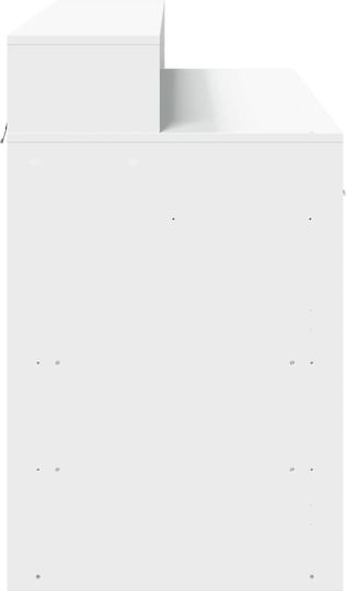Γραφείο Ξύλινο Λευκό με LED & USB θύρες 120x55x91εκ.