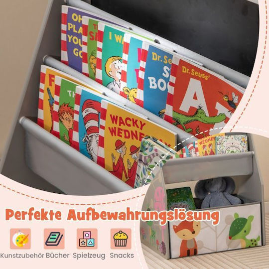 Kinderschreibtisch zum Malen Gray Costway