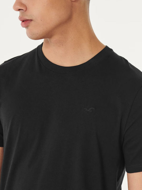 Hollister Herren T-Shirt Kurzarm Schwarz