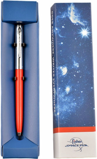 Fisher Space Pen Cap-o-matic Chrome Cap Red Barrel 775-r In A Gift Box