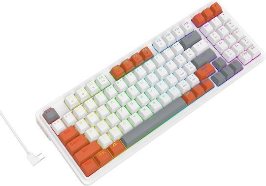 Redragon K664WOG-RGB Gaming Tastatură Mecanică cu iluminare RGB (Engleză US) Alb