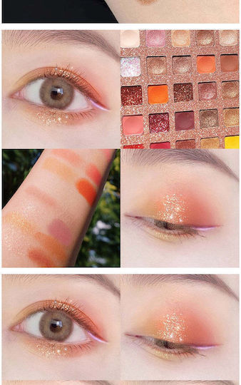 Παλέτα με Σκιές Ματιών Matte σε Στερεή Μορφή Pink With Glitter, Flippy 250gr