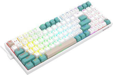 Redragon K643GWC-RGB-PRO Veigar Ασύρματο Gaming Μηχανικό Πληκτρολόγιο με RGB φωτισμό (Αγγλικό US) Λευκό