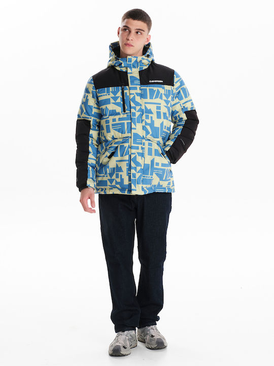 Winter Jacket Puffer Light-Green-Black