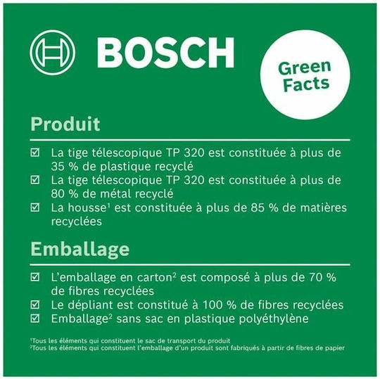 Телескопичен стълб за лазери Bosch 3,2м Tp 320 Uni