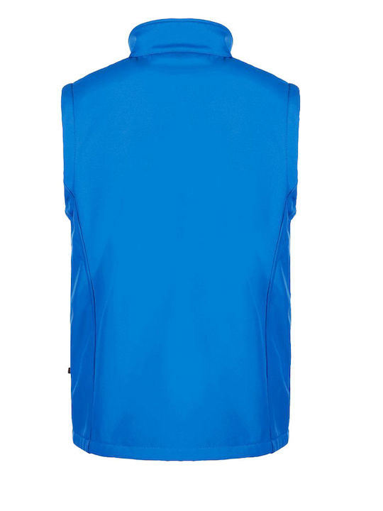 Stenso Arbeitsweste Softshell mit Fleece-Futter Hellblau