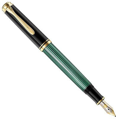 Pelikan Souveran M400 Füllfederhalter Fein Schwarze mit Schwarzer Tintenfarbe