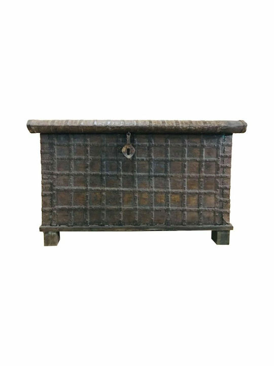 Alexandra House Living Wooden Decorative Trunk Brown 53cm