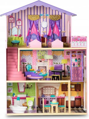 Wooden Dollhouse 3 Floors Furniture Elevator Ricokids Rc-807