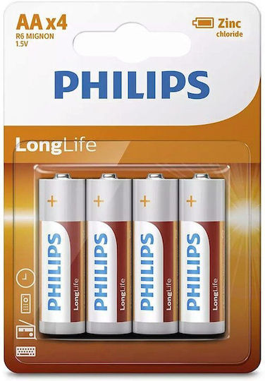 Philips Baterii Alcaline AA 1.5V 4buc