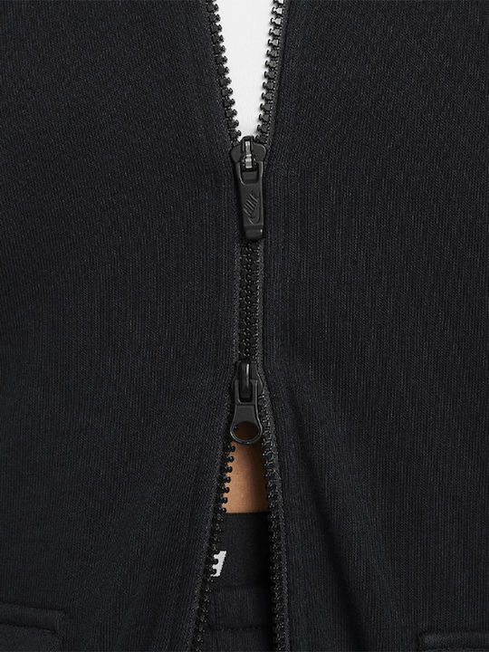 Athletic Kids Cardigan Dri-Fit with Hood Black Sportswear
