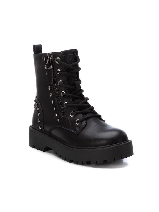 Xti Kids PU Leather Boots with Zipper Black