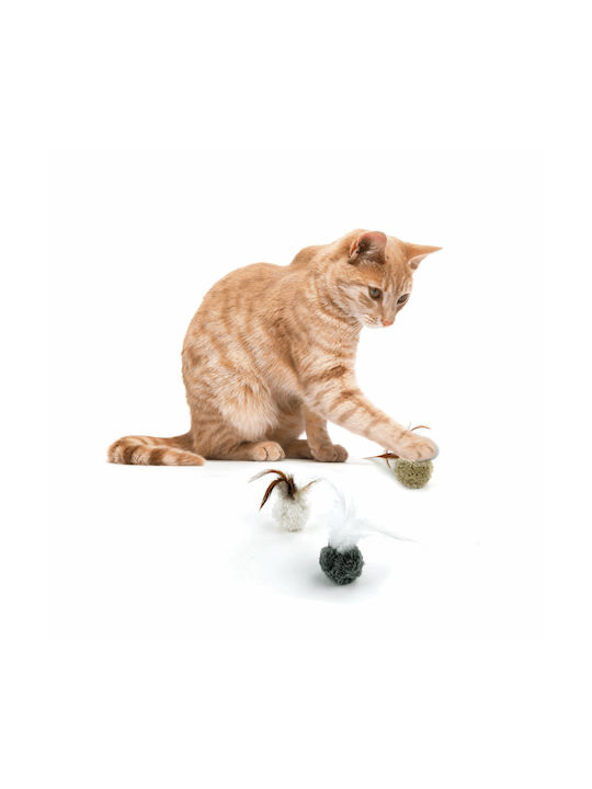 All For Paws Cat Toy Ball Brown