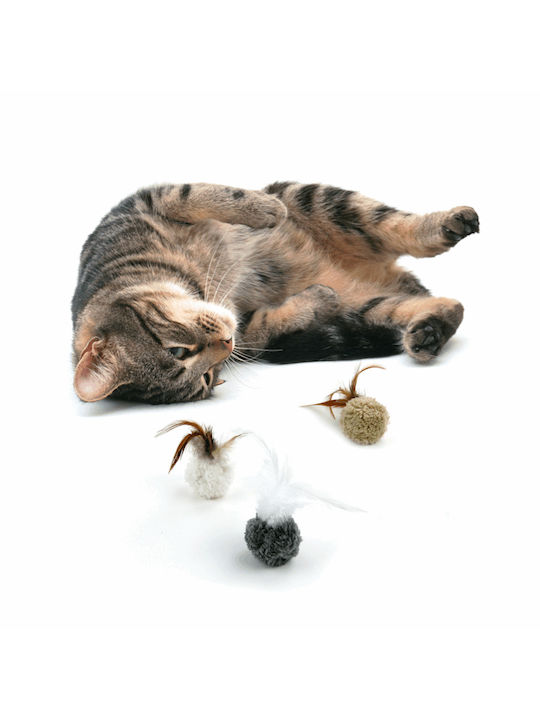 All For Paws Играчка за котка Топка Кафяв