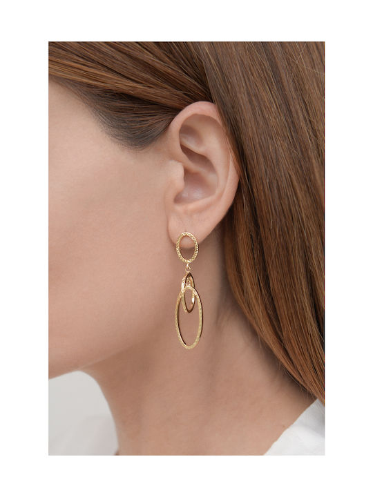 Kritsimis Single Earring Hoop made of Gold 14K