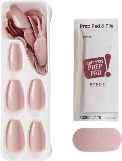 Kiss Impress Nail Tips in Beige Color 30pcs