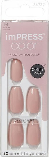 Kiss Impress Nail Tips in Beige Color 30pcs