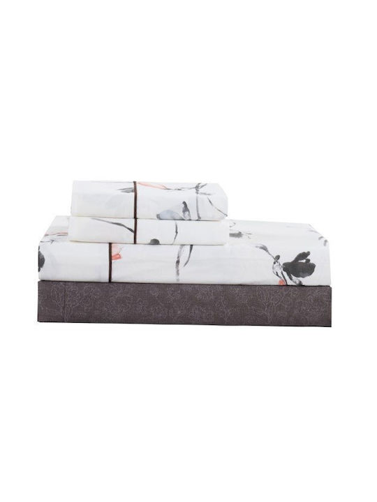Liolios Home Σετ Σεντόνια Υπέρδιπλα 245x270εκ. Γκρι (4τμχ)