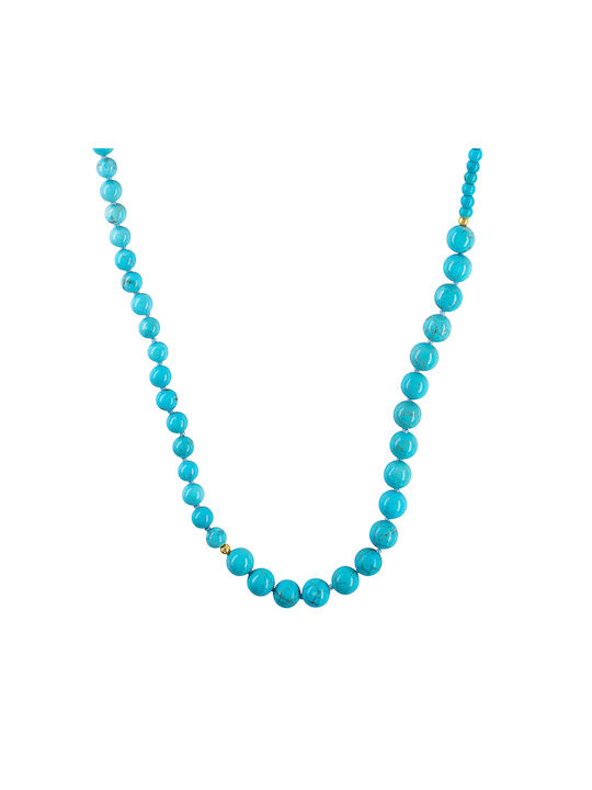 Necklace K14 Gold Elements Turquoise F125594