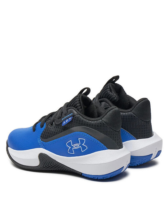 Ps Lockdown 7 Kids Sports Shoes Basketball with Laces Blue