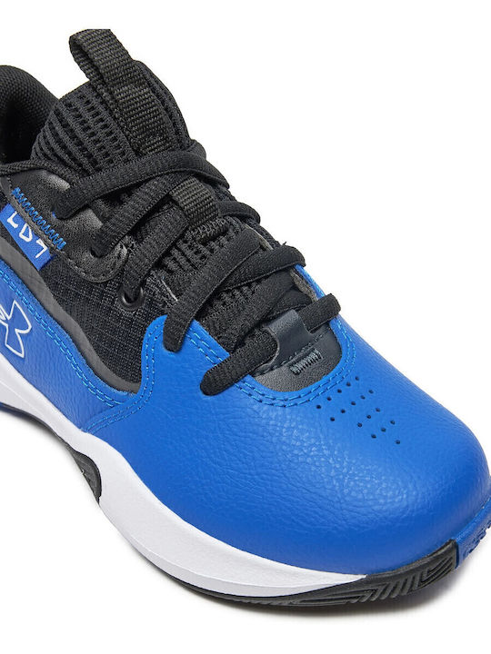Ps Lockdown 7 Kids Sports Shoes Basketball with Laces Blue