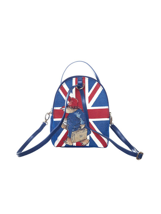 Signare Union Jack Paddington Bear Women's Bag Backpack Blue