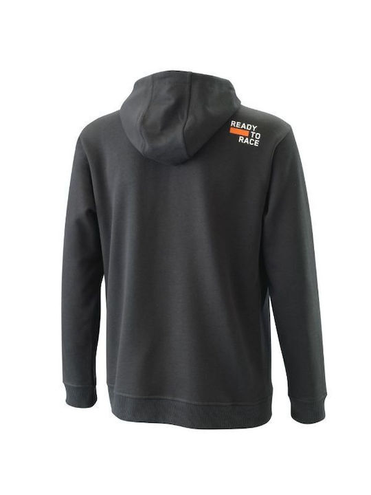 KTM Men's Sweatshirt Jacket with Hood Black