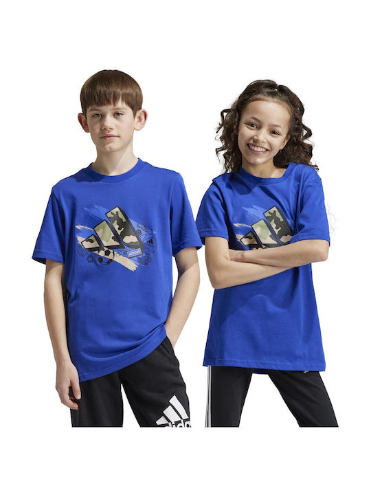 Adidas Παιδικό T-shirt Μπλε Train