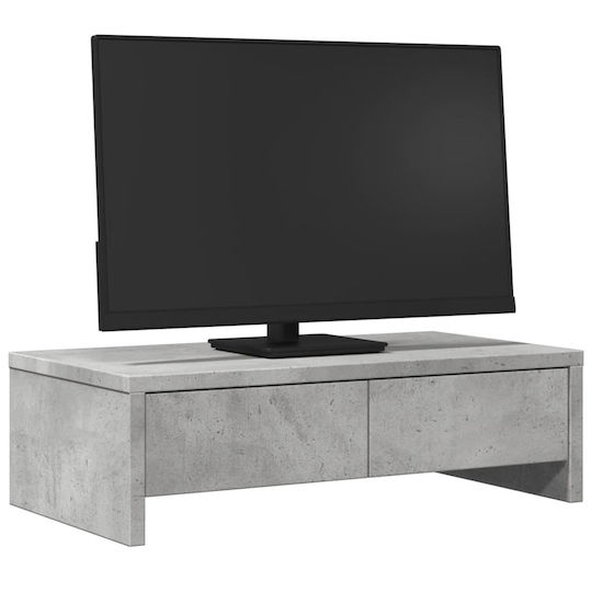 vidaXL Stand Desk Mounted Monitor Concrete Gray (854664)