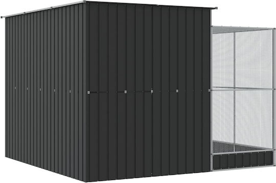 vidaXL Κλουβί Πτηνών 290x303x216εκ. Ασημί
