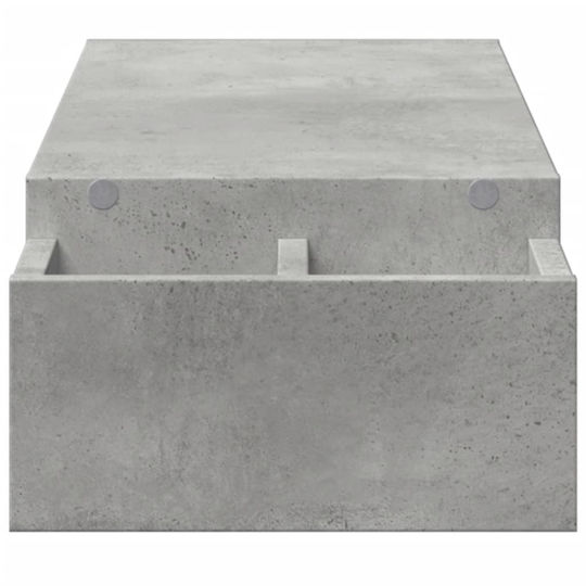 vidaXL Suport Birou pentru 2 Monitoare Beton Gri (854691)