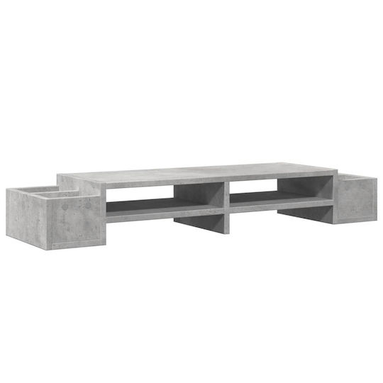 vidaXL Suport Birou pentru 2 Monitoare Beton Gri (854691)