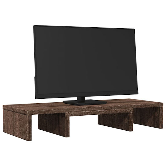 vidaXL Stand Desk Mounted Monitor Oak Brown (854631)