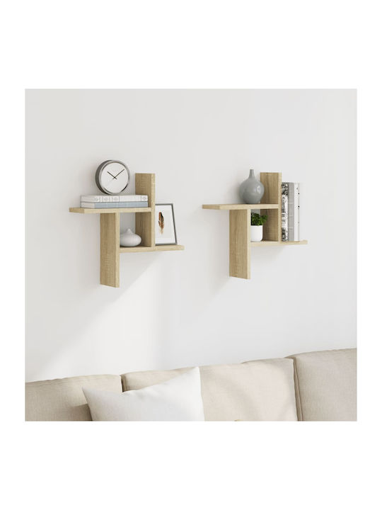 Shelves Wall Coffee 2pcs 38x12x38cm