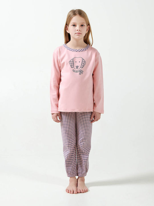 Vamp Παιδική Πιτζάμα Χειμωνιάτικη Pink Peach Vamp Παιδική Πιτζάμα Χειμωνιάτικη Pink Peach