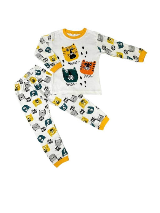 Supermini Kids Pyjamas Winter Cotton YELLOW