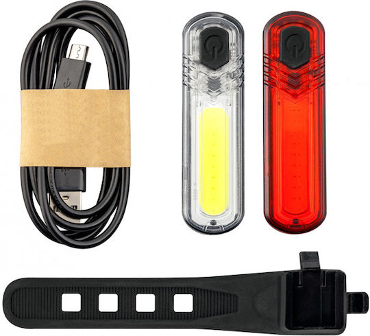 Mactronic ABS0031 Wiederaufladbar Fahrradlicht-Set
