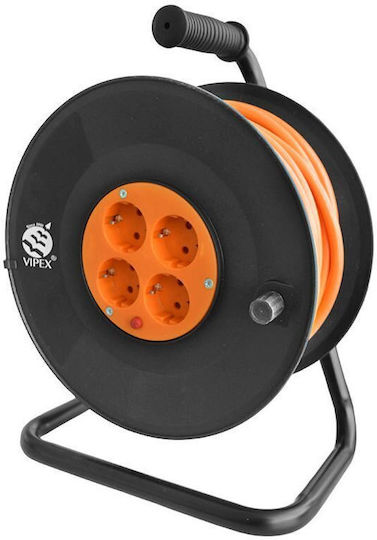 Tambur electric prelungitor 3x1.5mm Lungime 15m 4 prize Negru