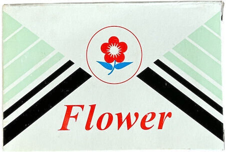 Flower No 3 Ink Pad Stamp Black