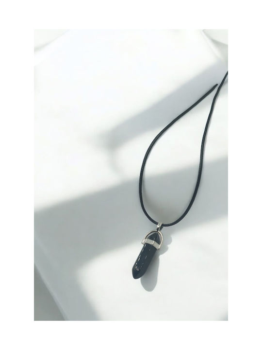 Black Crystal Semi-Precious Stone Necklace