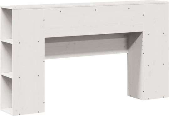 vidaXL Hölzernes Kopfstütze für Betten Weiß 141x82cm