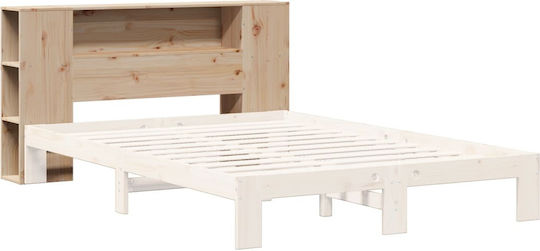 vidaXL Κεφαλάρι Κρεβατιού Ξύλινο Καφέ 141x82cm