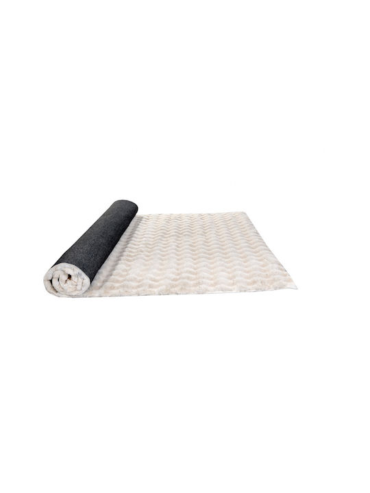 Tzikas Carpets 26164-060 Противоплъзгащо Килим Правоъгълена White-Cream