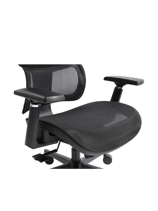 Polihome Elite Καρέκλα Διευθυντική με Ρυθμιζόμενα Μπράτσα Μαύρη