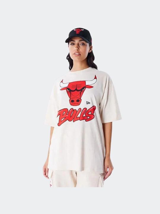 New Era Wordmark Chicago Ανδρικό Αθλητικό T-shirt Κοντομάνικο Μπεζ