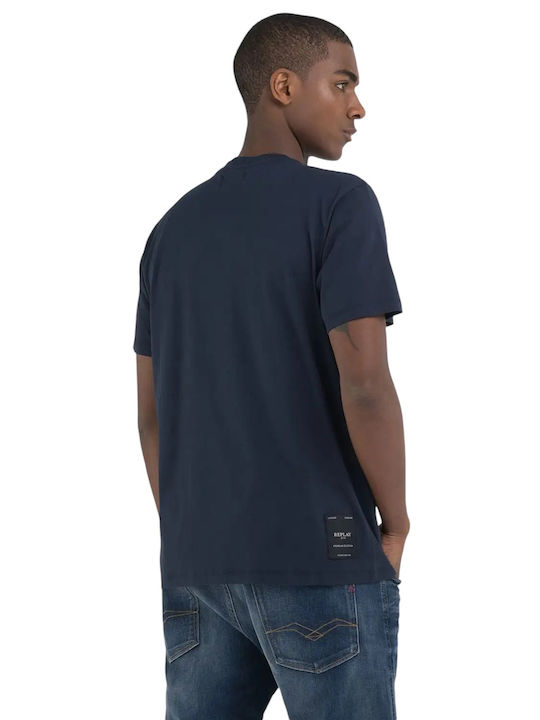 Replay Herren T-Shirt Kurzarm Blue