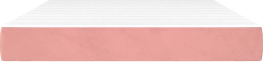 Vidaxl Taschenfederkernmatratze Rosa 140x220x20cm Samt 1 Stk Doppel Rosa